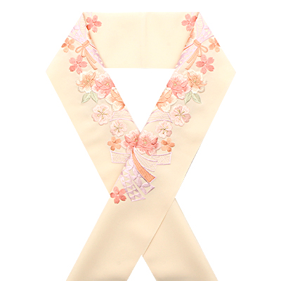 成人式 振袖正絹Sサイズほぼ未使用品蝶に枝垂れ花模様刺繍(重ね襟付き  