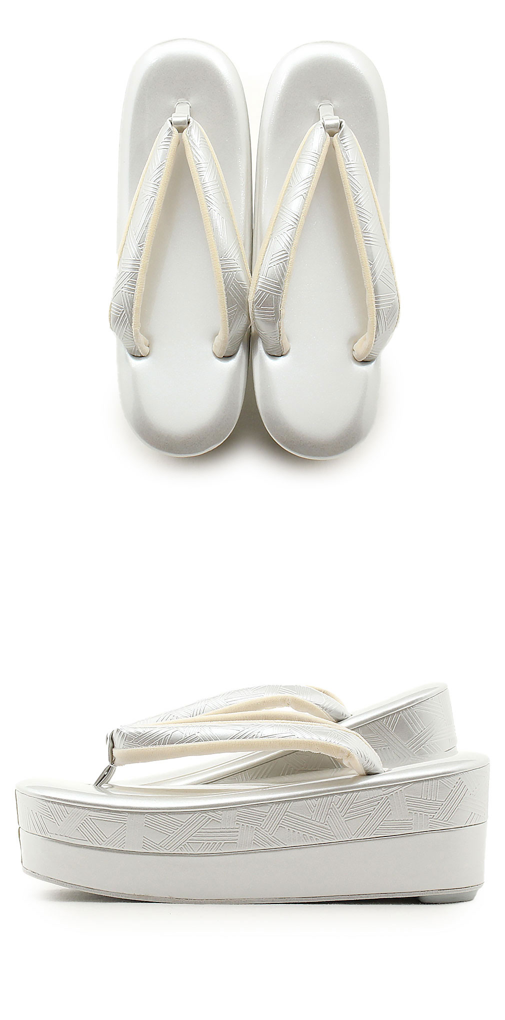 草履 成人式 振袖用 Mサイズ Lサイズ エナメル 金 銀 黒 白 幾何学 紗織謹製 厚底 日本製 モダン なだらか おしゃれ 袴