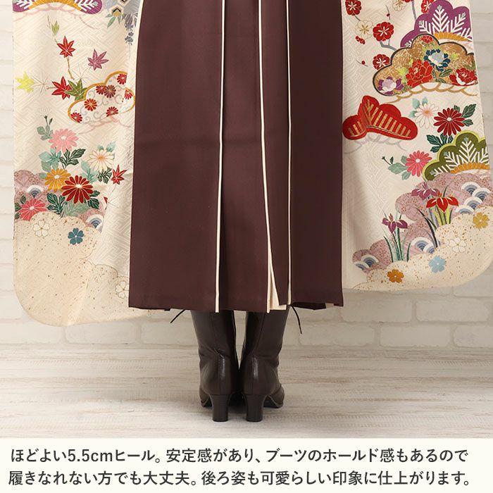 袴用♪レースアップ（編みあげ）ブーツ＜黒・茶色＞8サイズ展開