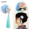 つまみ細工とマムの組み合わせがカワイイヘアクリップ