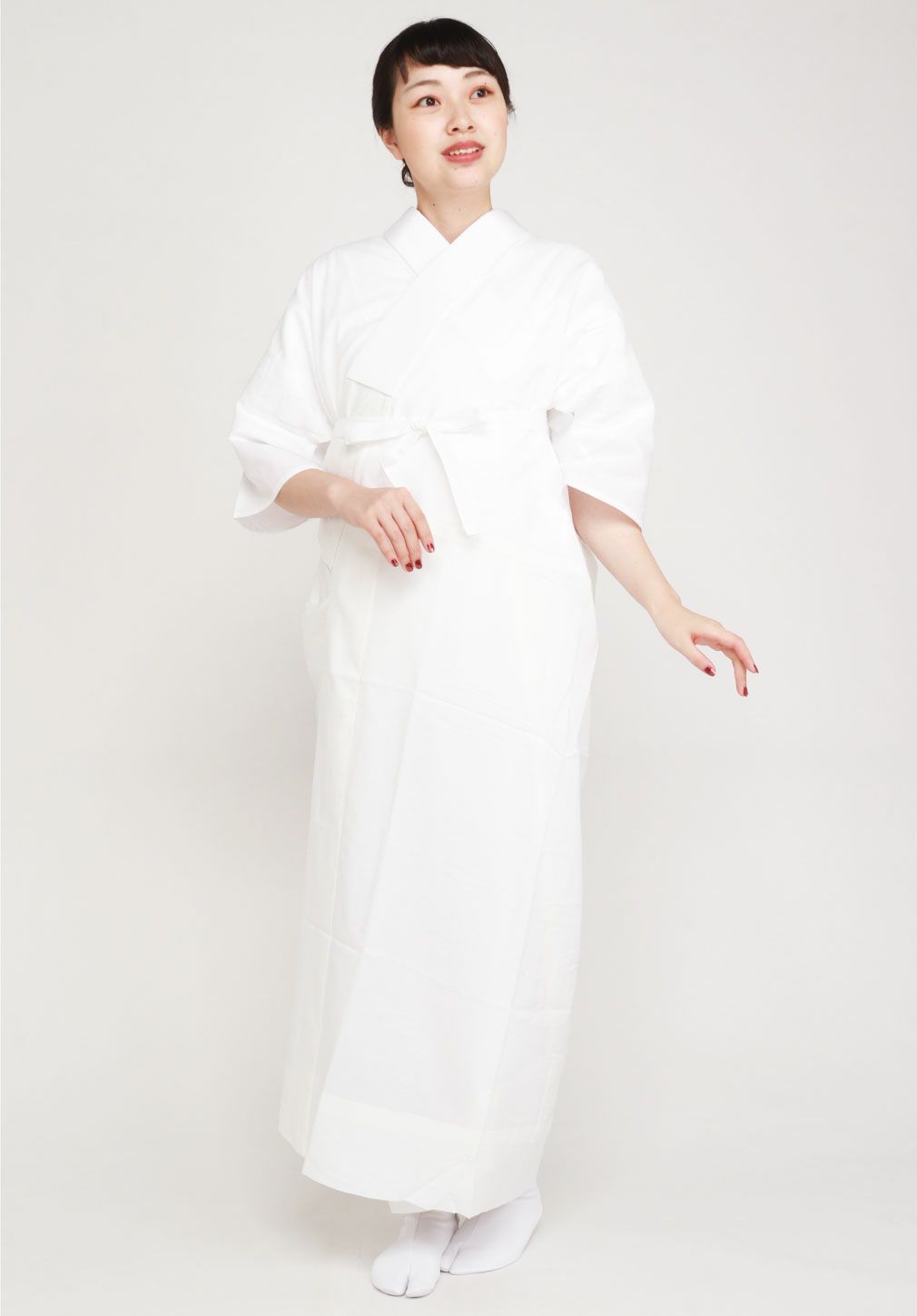 長襦袢,洗える,衿秀,き楽っく,きらっく,肌襦袢,じゅばん,襦袢,うそつき,うそつき長襦袢,袷,白,S/M/L,小さいサイズ,レディース,女性,ローズカラー,襟の衿秀,えりひで,きものすなお,すなお,留袖,訪問着,色無地,小紋,紬,冬用,袷用,半衿付き,半襟付き,衣紋抜き付き,日本製