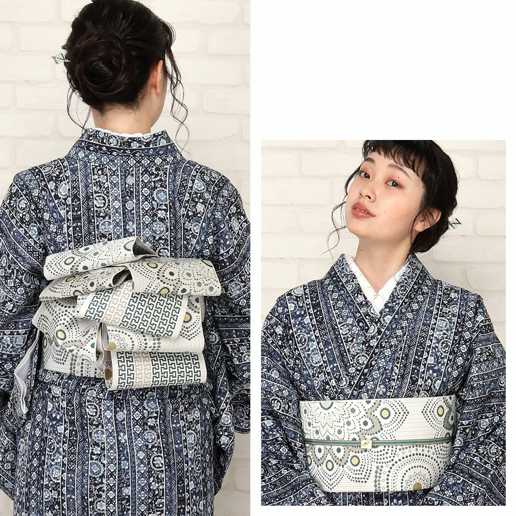 博多織 半幅帯 正絹 帯 本場筑前 小袋帯 白 華紋 菊 協和織物 長尺 日本製