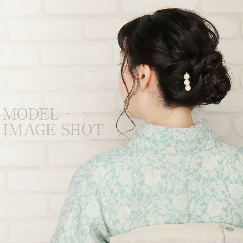 髪飾り銀系 かんざしピン 2本セット 和装 洋装 簪 - ヘアピン