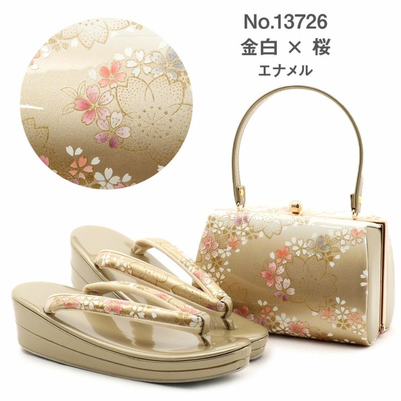 振袖用エナメル草履バッグセット
