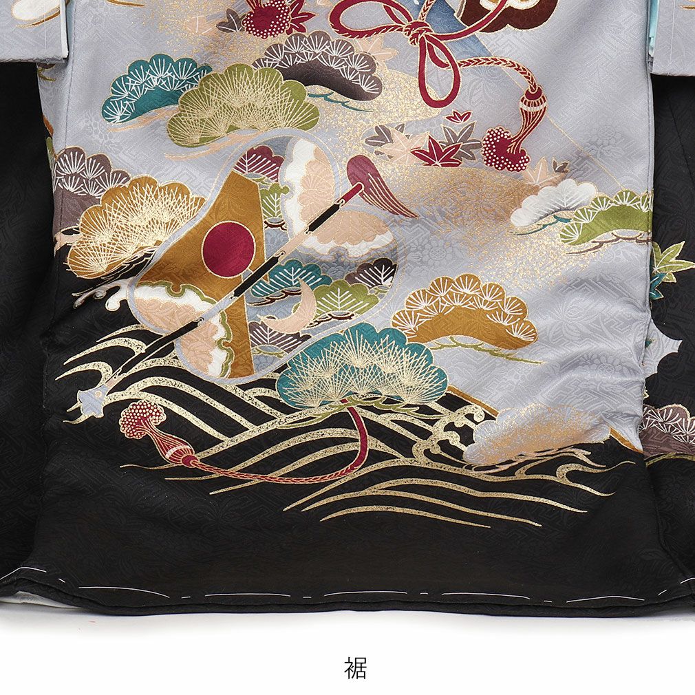 男の子用のお宮参り用産着_裾の柄