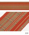 浴衣帯半幅帯琉球かすり朱赤黄縞日本製綿