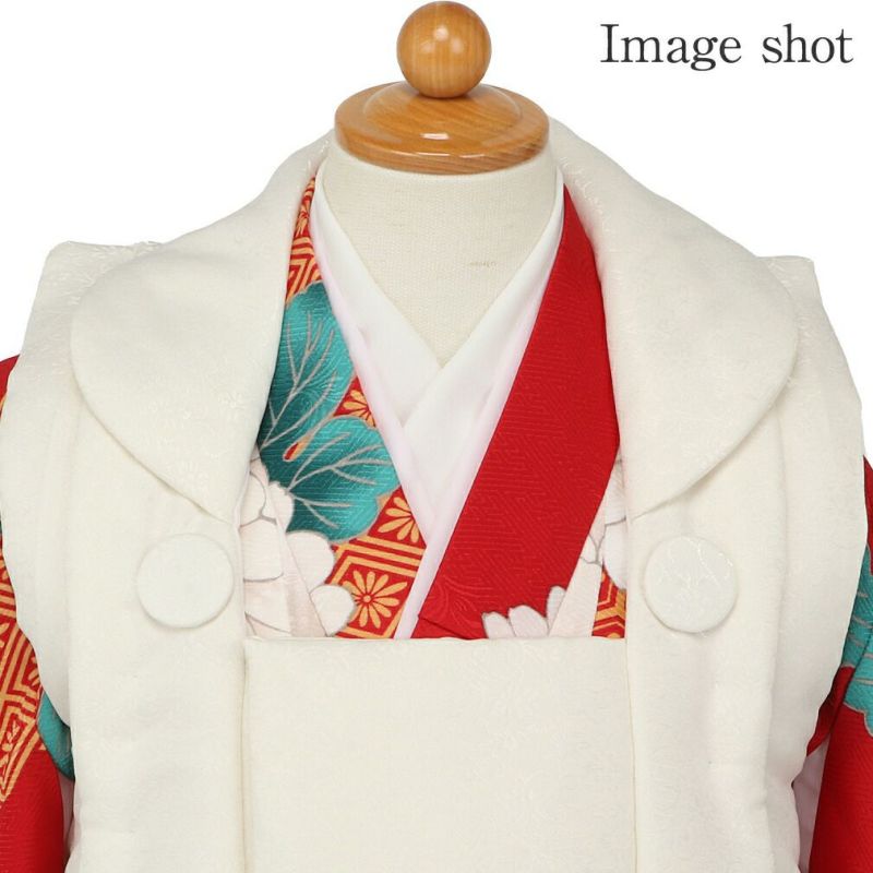 《七五三》半襟半衿子供用ポリエステル＜ホワイト／無地＞【メール便対応可】【白晴れ着小物和装3歳５歳7歳安い】