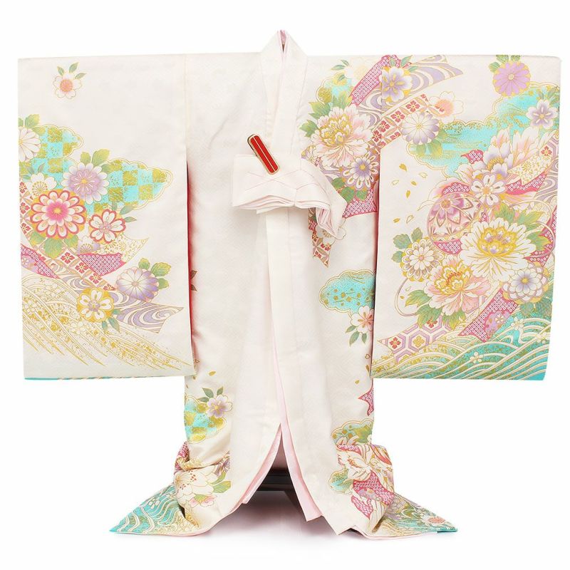 産着 女の子 お宮参り 白 花柄