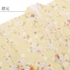 七五三四つ身着物3点セットbonheursaisons着物長襦袢重ね衿薄黄薄イエロー桜7歳女の子薄灰7歳七歳くすみカラーニュアンスカラー伊達衿レトロモダン子供用ボヌールセゾン