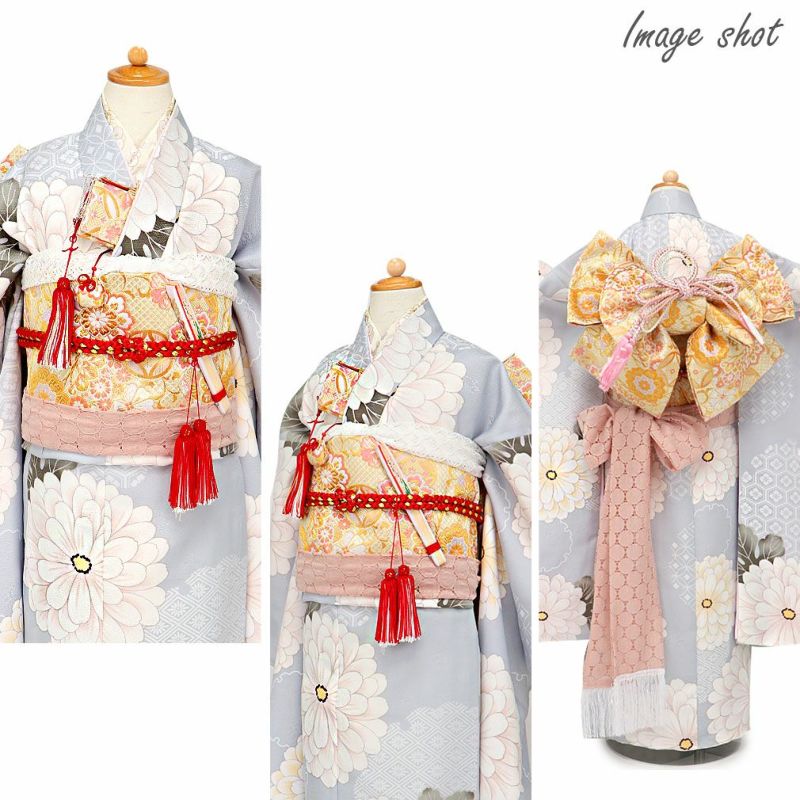 七五三7歳帯作り帯結び帯日本製大寸金ゴールド桜5歳７歳祝い帯祝帯結び帯晴れ着四つ身きもの着物女の子小物和装5歳五歳5才7歳七歳7才