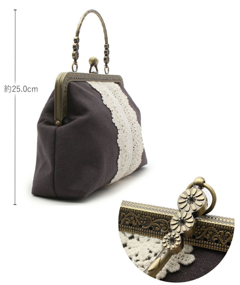 ViViSienneレースがま口バッグ