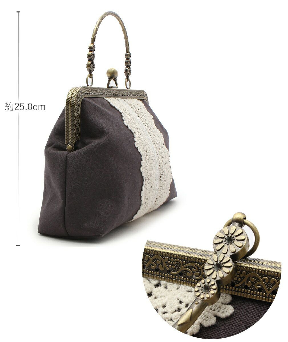 ViViSienneレースがま口バッグ