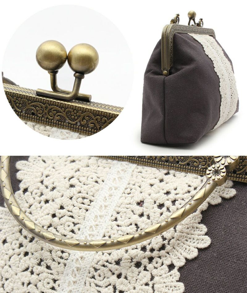 ViViSienneレースがま口バッグ