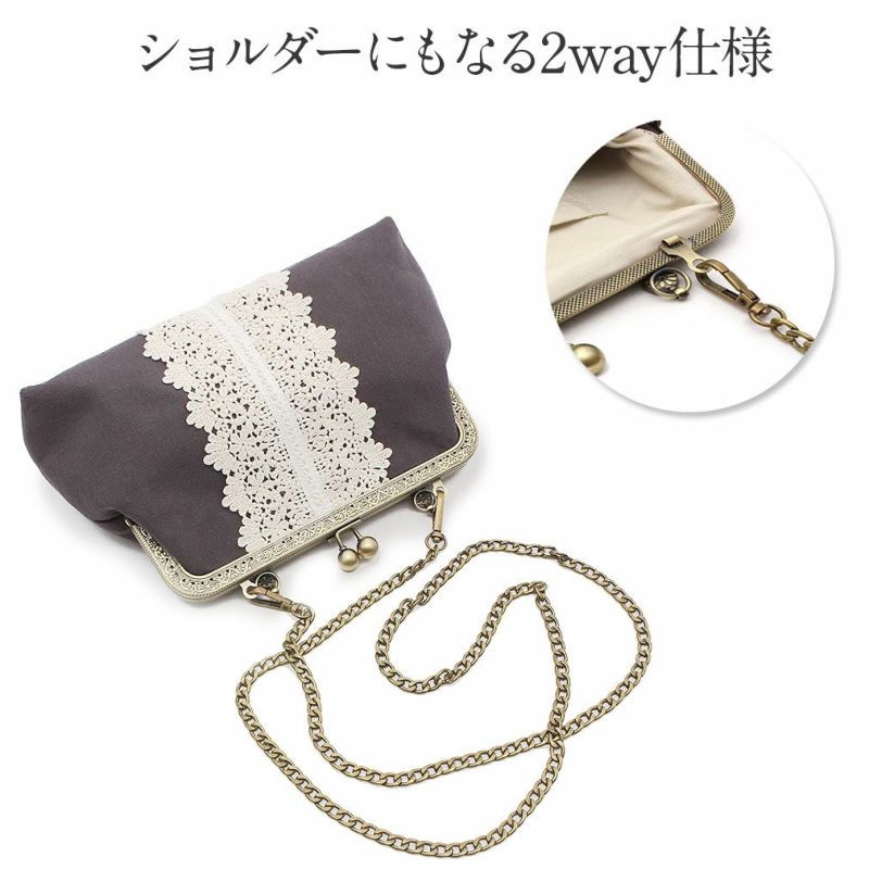 ViViSienneレースがま口バッグ