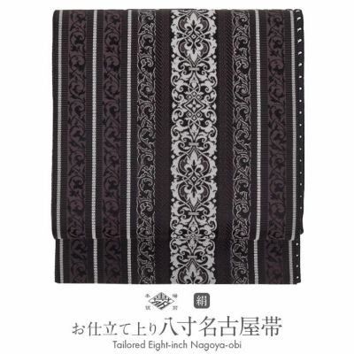 博多織 名古屋帯 正絹 唐織 可愛い花 九寸T-5768