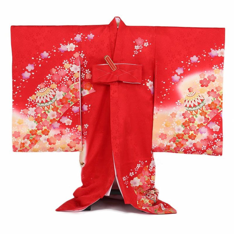 【新品】正絹　赤色　初着 楽天市場】産着 お宮参り 女の子 正絹 初着 御宮参り 祝い着 着物