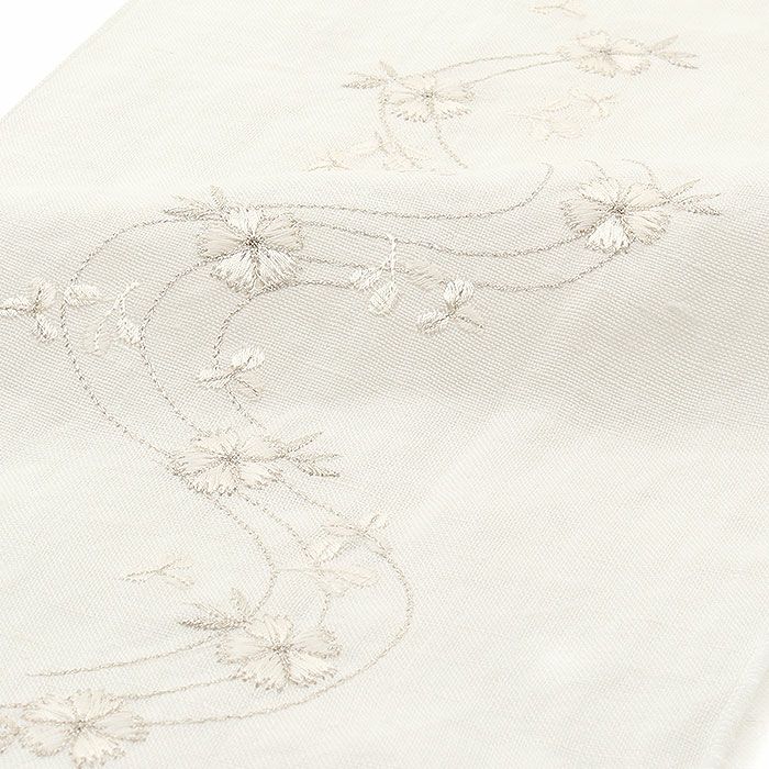 半襟半衿夏白刺繍朝顔紫陽花葡萄雪の結晶夏用夏単衣薄物夏着物彩小径ポリエステル日本製メール便対応可普段用カジュアル用小紋紬色無地御召木綿着物浴衣ゆかたホワイト茶道華道お稽古和装通販購入