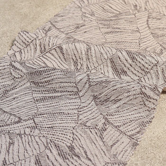 半襟半衿普段用Kissteオリジナル全3色グレーブラウンアイボリーボタニカルリーフジャガード織ポリエステル日本製カジュアル小紋紬色無地御召茶道華道お稽古和装通販購入モダンオシャレ大人ナチュラルくすみニュアンスカラーカラー半襟KAJIESTA