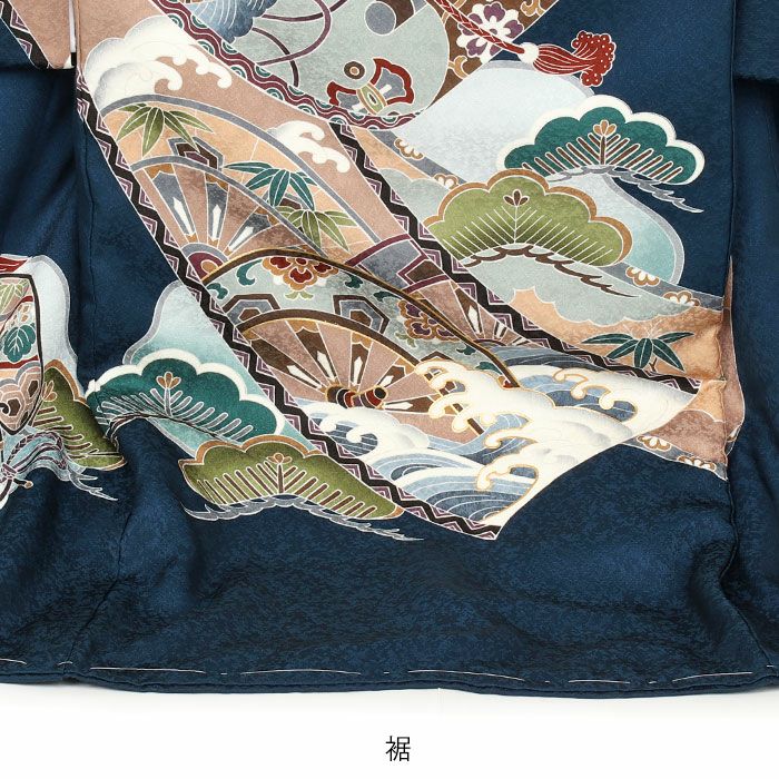 【新品/日本製】人気の濃紺豪華刺繍入り❗️お宮参り着物 産着 祝着☆襦袢付 お宮参り 男の子 着物 刺繍入り 日本製 赤ちゃんのお祝い着 初着