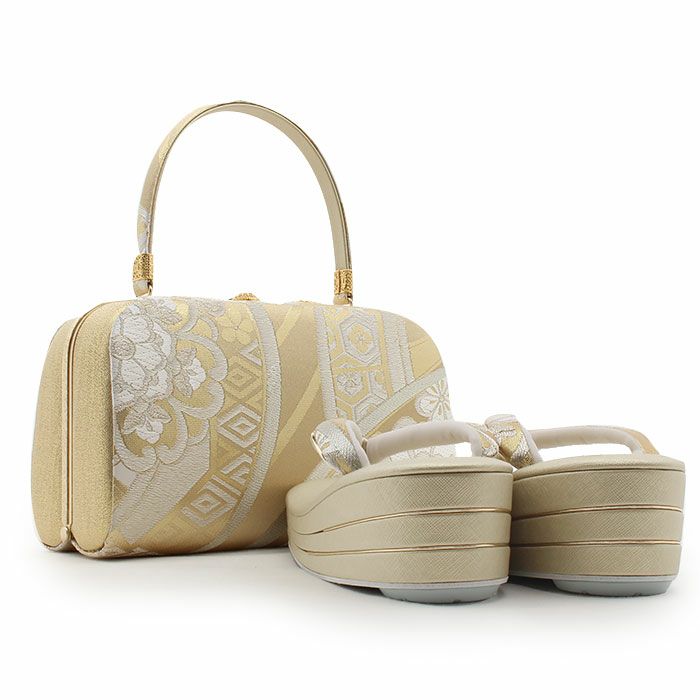 留袖用草履バッグセット 訪問着用 世美庵 Mサイズ Lサイズ フリー 2 金