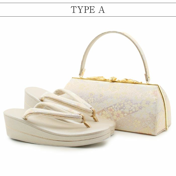 草履バッグセット留袖用訪問着用華三彩KissteオリジナルSMLLLサイズゴールドシャンパンゴールドシルバー吉祥紋織り生地2枚芯日本製小さいサイズ大きいサイズ痛くない黒留袖色留袖礼装用フォーマル結婚式ぞうり草履草履バック草履バック着物