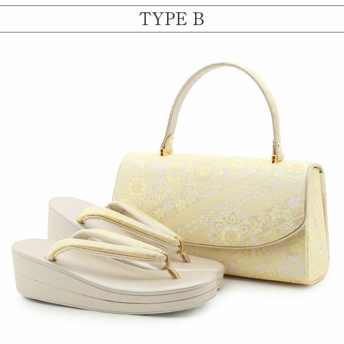 草履バッグセット留袖用訪問着用華三彩KissteオリジナルSMLLLサイズゴールドシャンパンゴールドシルバー花紋斜め取り織り生地2枚芯日本製小さいサイズ大きいサイズ優花緒かぶせ痛くない黒留袖色留袖礼装用フォーマル結婚式ぞうり草履草履バック