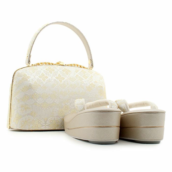 草履バッグセット留袖訪問着華三彩KissteオリジナルSMLLLサイズゴールドシャンパンゴールドシルバー吉祥紋織り生地2枚芯日本製小さいサイズ大きいサイズ痛くない黒留袖色留袖礼装用フォーマル結婚式ぞうり草履草履バック草履バッグ着物