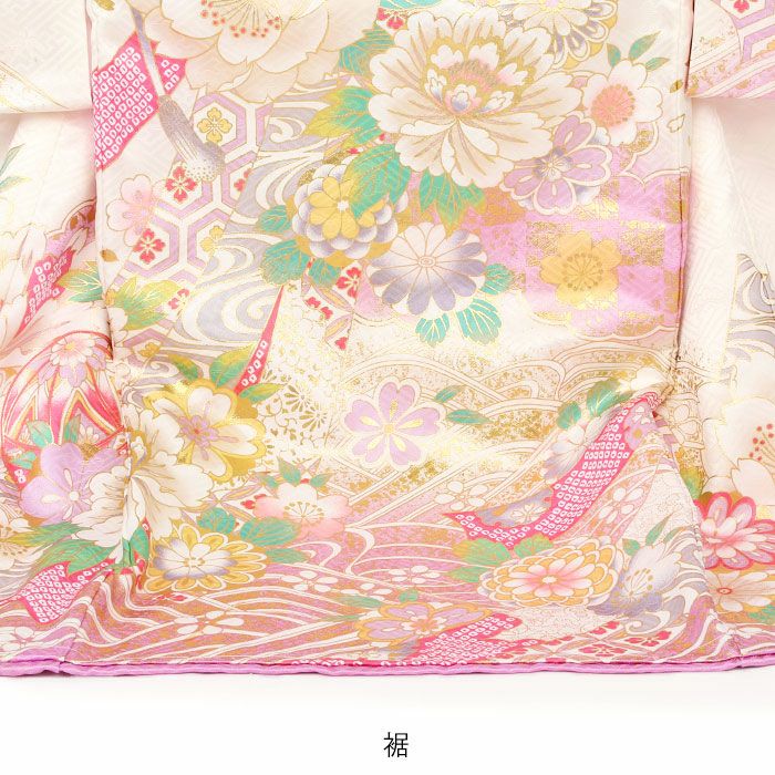お宮参り着物女の子産着白水色水色ホワイト毬鞠まり牡丹熨斗桜菊吉祥紋金駒刺繍正絹祝い着のしめ掛け着初着服装赤ちゃん販売