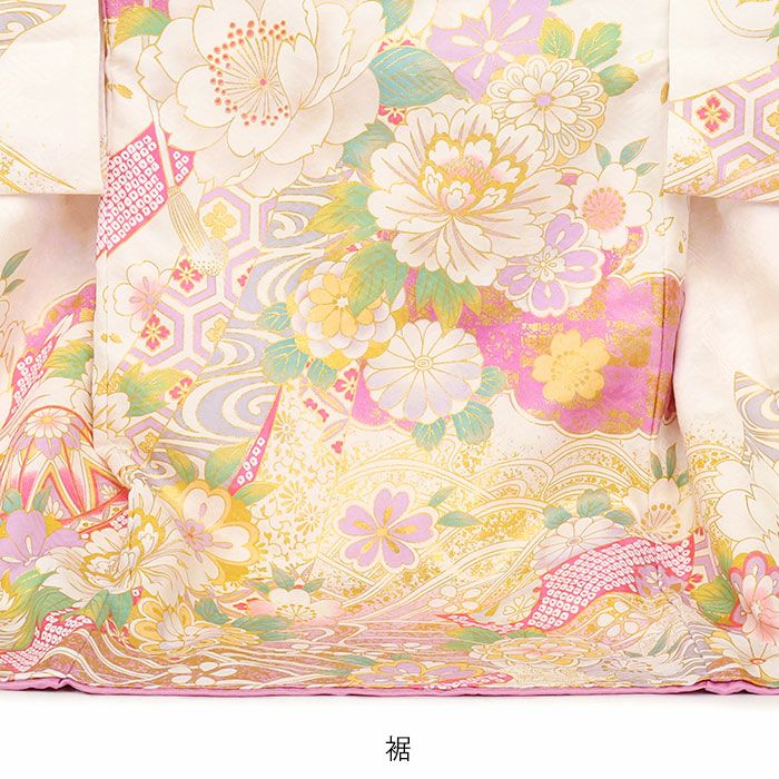 お宮参り着物女の子産着白水色水色ホワイト毬鞠まり牡丹熨斗桜菊吉祥紋金駒刺繍正絹祝い着のしめ掛け着初着服装赤ちゃん販売