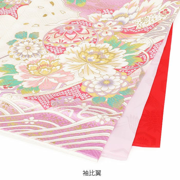 お宮参り着物女の子産着白水色水色ホワイト毬鞠まり牡丹熨斗桜菊吉祥紋金駒刺繍正絹祝い着のしめ掛け着初着服装赤ちゃん販売