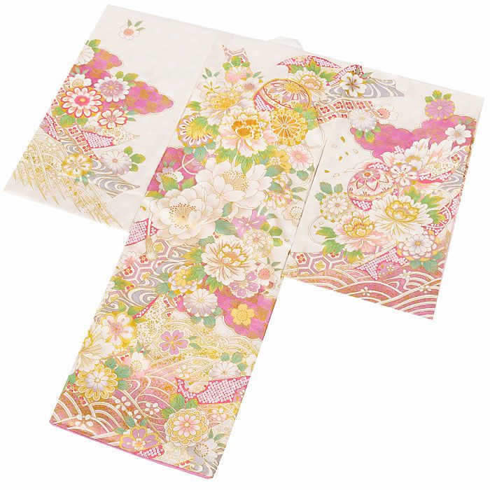 お宮参り着物女の子産着白水色水色ホワイト毬鞠まり牡丹熨斗桜菊吉祥紋金駒刺繍正絹祝い着のしめ掛け着初着服装赤ちゃん販売