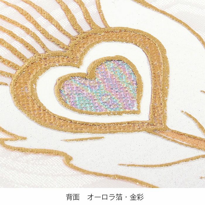 お宮参り着物男の子女の子男女兼用産着白ホワイト鳳凰桐松竹源氏車宝尽くし吉祥紋正絹友禅オーロラ箔箔づかい金彩新品日本製販売購入きもの祝い着のしめ掛け着初着祝着一つ身服装赤ちゃんベビー熨斗目ユニセックス片輪車波車