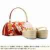 草履バッグセット成人式振袖用成人用世美庵Lサイズ赤レッドゴールド花紋桜袋帯地3枚芯日本製痛くない振袖卒業袴振り袖ママ振おしゃれはたちぞうり草履草履バック草履バックセット着物バックバッグ