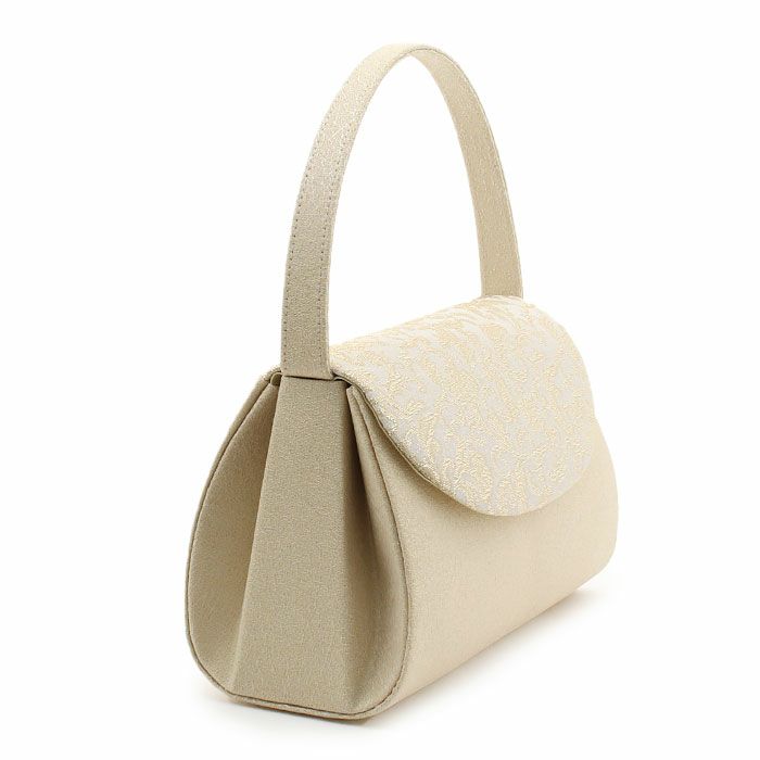 バッグ留袖用訪問着用礼装岩佐謹製唐花模様フォーマルバッグゴールドシルバー金銀綴れ織日本製黒留袖色留袖礼装用フォーマル色無地結婚式お宮参り七五三かぶせタイプフォーマル結婚式披露宴fs