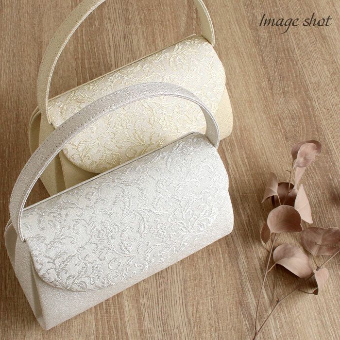 バッグ留袖用訪問着用礼装岩佐謹製唐花模様フォーマルバッグゴールドシルバー金銀綴れ織日本製黒留袖色留袖礼装用フォーマル色無地結婚式お宮参り七五三かぶせタイプフォーマル結婚式披露宴fs