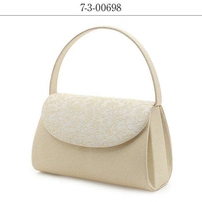 バッグ留袖用訪問着用礼装岩佐謹製唐花模様フォーマルバッグゴールドシルバー金銀綴れ織日本製黒留袖色留袖礼装用フォーマル色無地結婚式お宮参り七五三かぶせタイプフォーマル結婚式披露宴fs