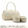 草履バッグセット留袖用訪問着用草履バッグ紗織沙織Mサイズシルバーアイボリーゴールド花文1の3枚芯日本製パールトーン加工抗菌防臭痛くない黒留袖色留袖礼装用フォーマル結婚式ぞうり草履草履バック草履バックセット着物fs