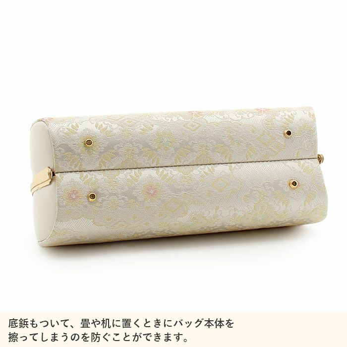 草履バッグセット留袖用訪問着用草履バッグ紗織沙織Lサイズシルバーアイボリー雲取り花文1の3枚芯日本製パールトーン加工抗菌防臭痛くない黒留袖色留袖礼装用フォーマル結婚式ぞうり草履草履バック草履バックセット着物fs