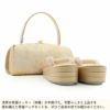 草履バッグセット留袖用訪問着用草履バッグ紗織沙織LLサイズ大きいサイズゴールド雪輪花文2の3枚芯日本製パールトーン加工抗菌防臭痛くない黒留袖色留袖礼装用フォーマル結婚式ぞうり草履草履バック草履バックセット着物fs