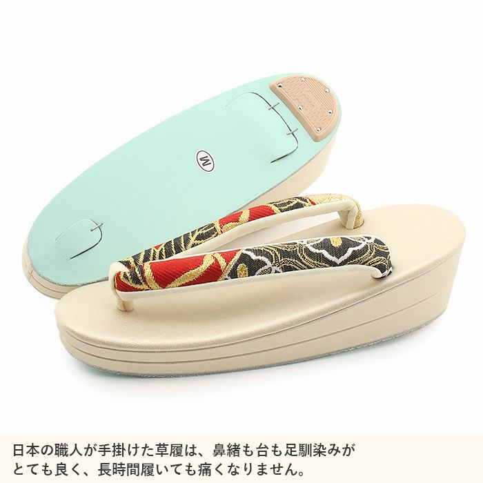 草履バッグセット成人式振袖用草履バッグセット彩小径Mサイズレッド赤ゴールド金バラばら正絹袋帯地2枚芯日本製痛くない振袖卒業袴振り袖ママ振おしゃれはたちぞうり草履草履バック草履バッグ着物