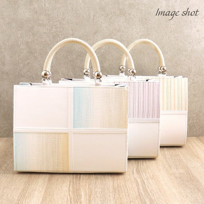 バッグお洒落バッグ着物和装レディース単品カジュアル用春夏彩小径小千谷縮麻合成皮革軽い日本製内フラップベロ付きマグネット付きかばん大きめ大容量お茶席茶会普段カジュアルトートバックストライプバッグ春夏用浴衣残暑