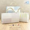 バッグお洒落バッグ着物和装レディース単品カジュアル用春夏彩小径白ピンク青水色小千谷縮麻合皮軽い日本製内フラップベロ付きマグネット付きかばん大きめ大容量お茶席茶会普段カジュアルトートバックストライプバッグ春夏用浴衣fs