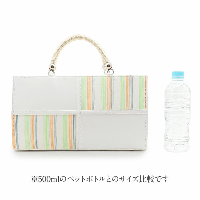 バッグお洒落バッグ着物和装レディース単品カジュアル用春夏彩小径白ピンク青水色小千谷縮麻合皮軽い日本製内フラップベロ付きマグネット付きかばん大きめ大容量お茶席茶会普段カジュアルトートバックストライプバッグ春夏用浴衣fs