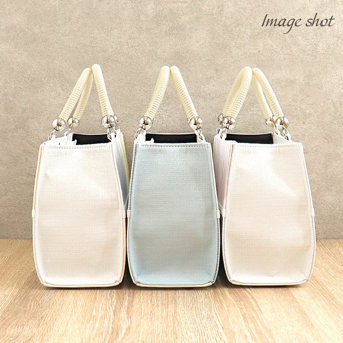 バッグお洒落バッグ着物和装レディース単品カジュアル用春夏彩小径白ピンク青水色小千谷縮麻合皮軽い日本製内フラップベロ付きマグネット付きかばん大きめ大容量お茶席茶会普段カジュアルトートバックストライプバッグ春夏用浴衣fs