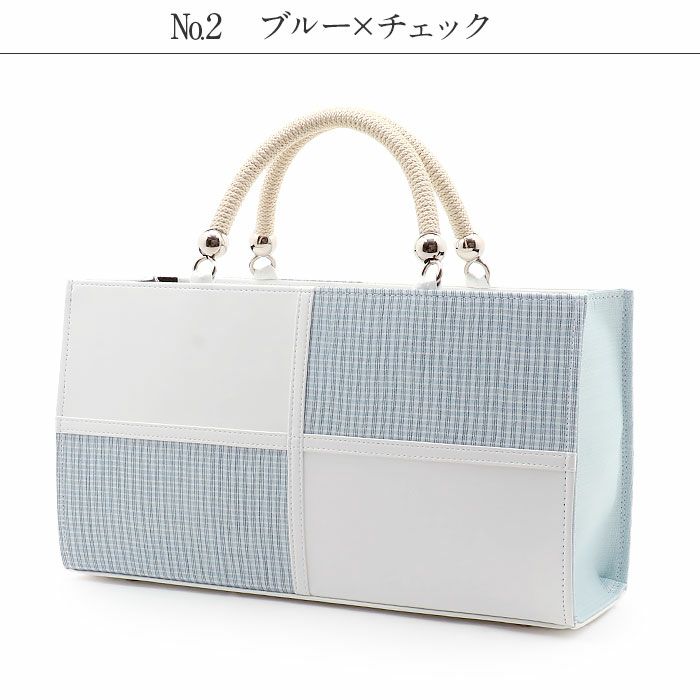 バッグお洒落バッグ着物和装レディース単品カジュアル用春夏彩小径白ピンク青水色小千谷縮麻合皮軽い日本製内フラップベロ付きマグネット付きかばん大きめ大容量お茶席茶会普段カジュアルトートバックストライプバッグ春夏用浴衣fs