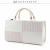 バッグお洒落バッグ着物和装レディース単品カジュアル用春夏彩小径白ピンク青水色小千谷縮麻合皮軽い日本製内フラップベロ付きマグネット付きかばん大きめ大容量お茶席茶会普段カジュアルトートバックストライプバッグ春夏用浴衣fs