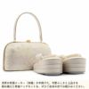 草履バッグセット留袖用訪問着用草履バッグ紗織沙織LLサイズ大きいサイズシルバーアイボリー雲取り花菱2の3枚芯日本製パールトーン加工抗菌防臭痛くない黒留袖色留袖礼装用フォーマル結婚式ぞうり草履草履バック草履バックセット着物fs
