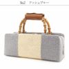 バッグお洒落バッグ着物和装レディース単品カジュアル用春夏秋彩小径紙布薄茶青灰黒軽いバンブーハンドル竹取手カバー付き日本製お茶席茶会普段カジュアル東京浅草製バッグ春夏用浴衣残暑fs