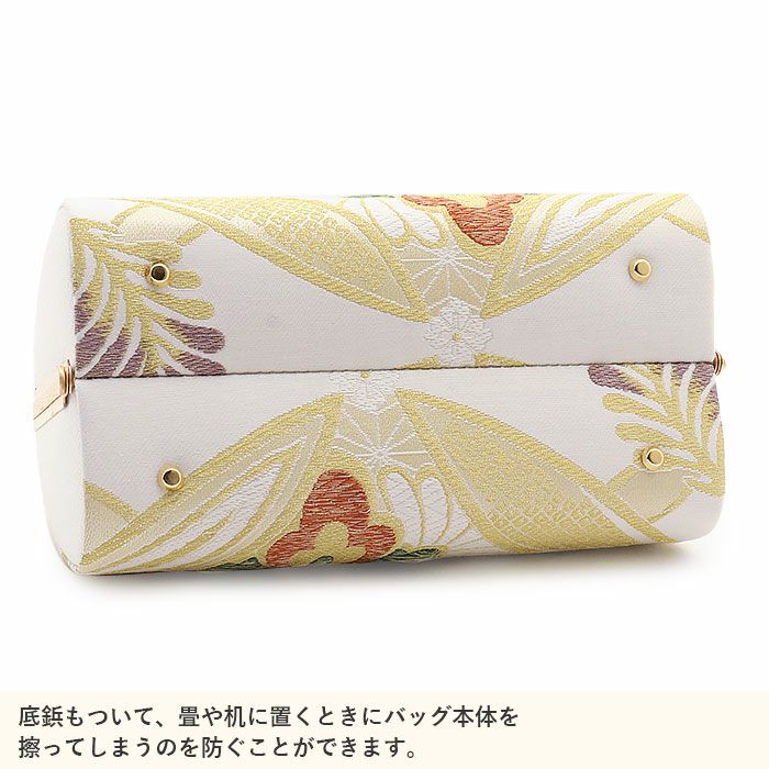 振袖草履バッグセット成人式草履バッグセット振袖用紗織沙織LLサイズ大きいサイズ白金西陣織正絹帯地花菱2の3枚芯日本製パールトーン加工抗菌防臭痛くない振袖卒業袴振り袖ママ振おしゃれはたちぞうり草履草履バック草履バッグfs