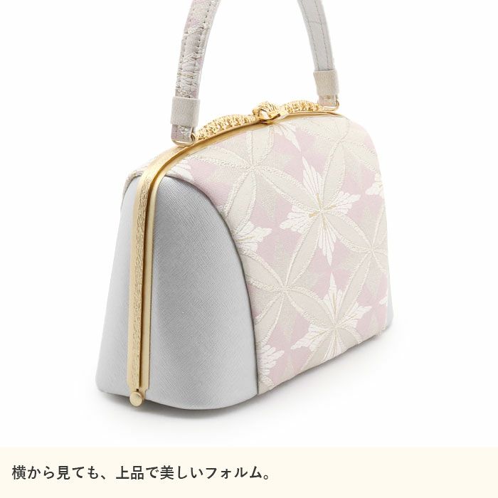 草履バッグセット留袖用訪問着用草履バッグ世美庵Lサイズシルバーピンク花七宝帯地3枚芯日本製優花緒痛くない色留袖礼装用準礼装フォーマルセミフォーマル振袖結婚式ぞうり草履草履バック草履バックセット着物